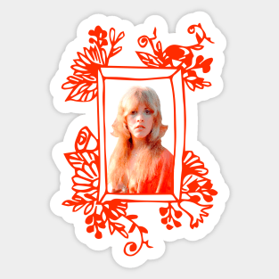 Framed Floral Stevie Sticker